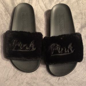 Victoria’s Secret Pink Fur Slides